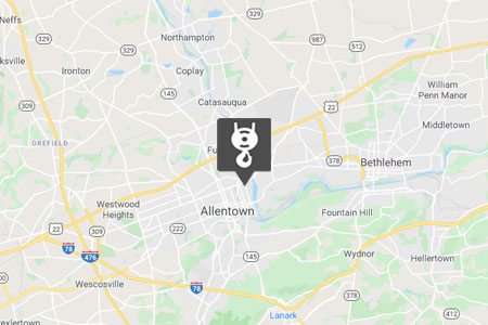 Allentown Location Map